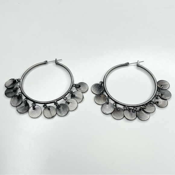 Silver tone Coin Charm Bohemian Necklace with Earrings Set - Picture 4 of 4